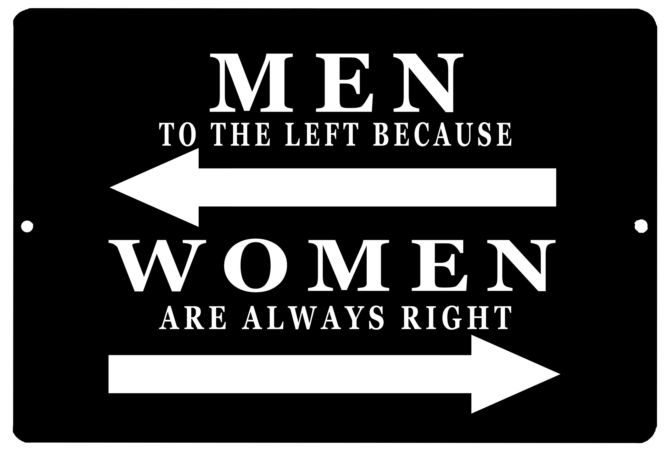 Rogue River Tactical Funny Sarcastic Metal Tin Sign Wall Decor Man Cave Bar for Women are Always Right