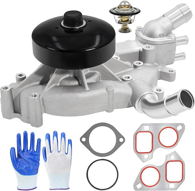 Bomba d’água com válvula termostática JkorkM AW5104 para Chevy e GMC 4.8L, 5.3L e 6.0L – 1 unidade