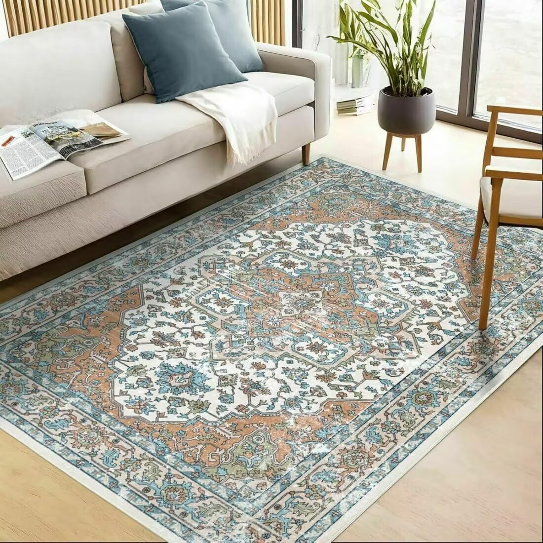 Tapis de salon classique chic velours court antidérapant