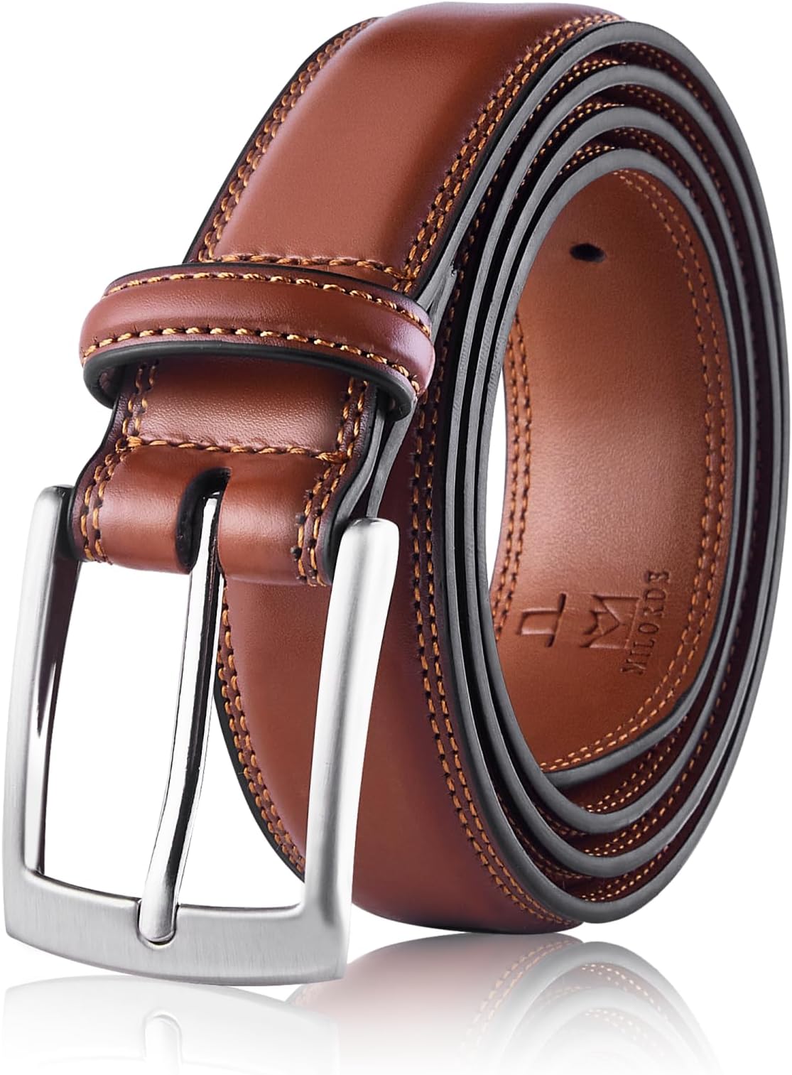 Men's Genuine Leather Dress Belt, Handmade, 100% Cow Leather, Fashion & Classic Designs for Work Business and Casual