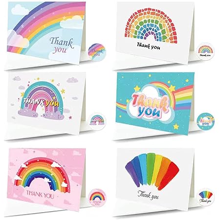 36 Pcs Cartoon Animal Thank You Cards For All Occasions, Birthday - View #3