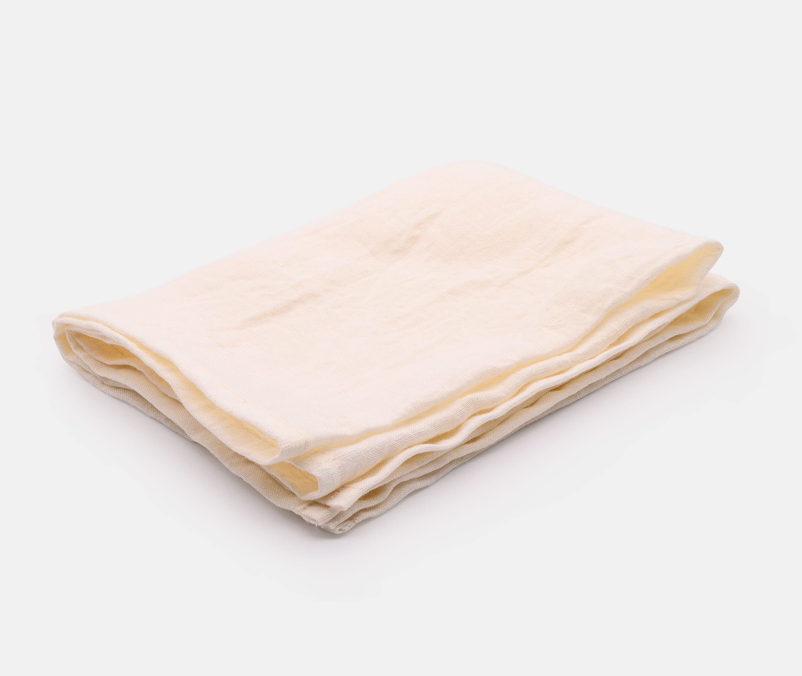 SyuRo - Strofinaccio in lino intrecciato a mano, colore: bianco