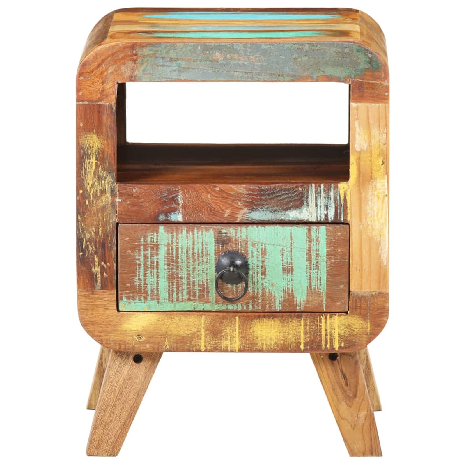 Homgoday Comodino 30 x 30 x 41 cm in legno massello di recupero buffet e credenze mobili