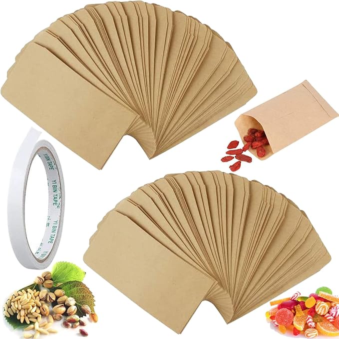 200 Buste Kraft Piccole Autoadesive - 16x11cm Per Monete, Francobolli - Foto 6