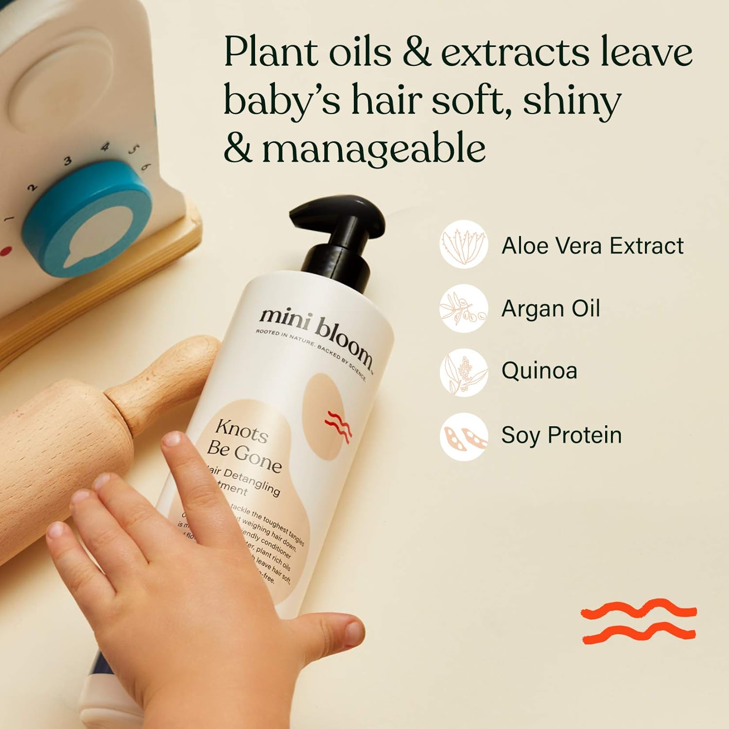 Mini Bloom Knots Be Gone Detangling Conditioner Treatment | Detangler Baby & Kid Safe | Made w/ Shea Butter, Plant Rich Oils & Flower Extracts | Leaves Hair Soft, Shiny, Manageable & Tangle-free | 16.6 oz. : Beauty & Personal Care