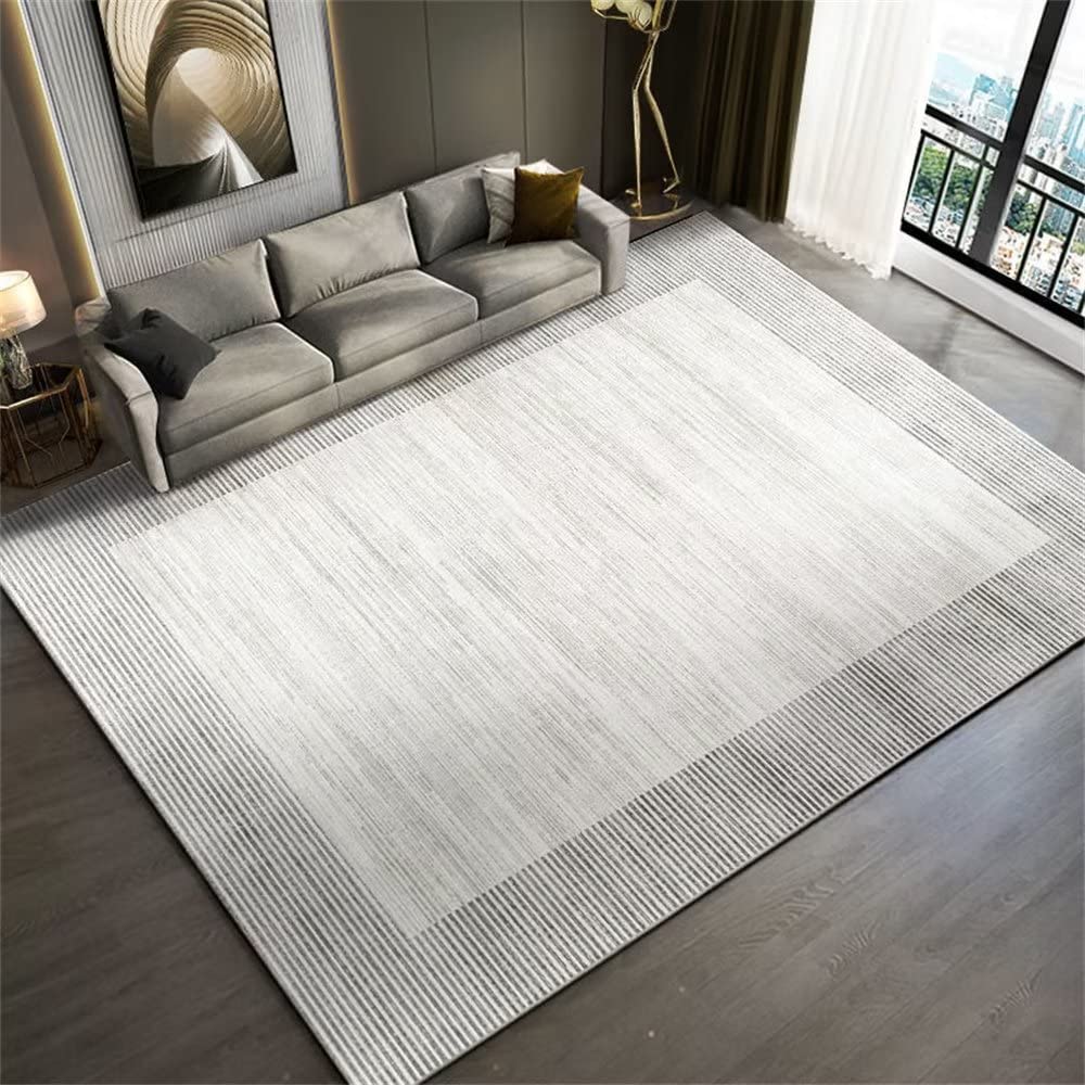 RUGMRZ Teppich Selber Machen 140 x 210 cm Rechteckiger Grauer Wohnzimmer im modernen Stil langlebig Bunter