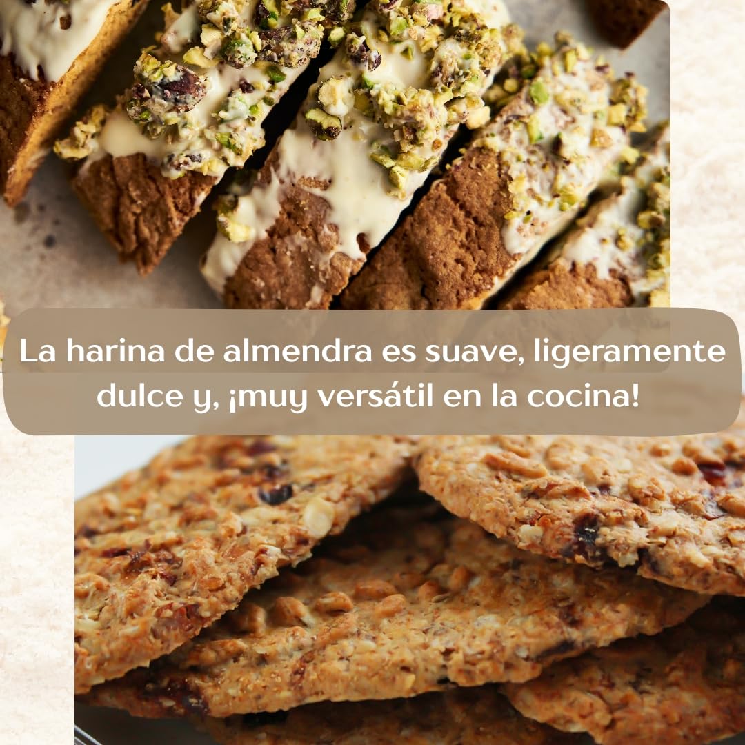 Harina de Almendra 100% Natural Molino de Zafra | Almendra Molida | SIN Gluten | Harina de Almendras 1kg Keto Ideal para Repostería Saludable y Dieta Keto | Rica en Proteínas y Fibra