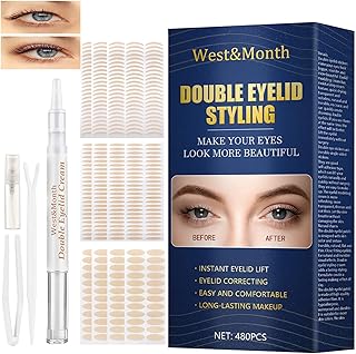 Eyelid Tape, Eyelid Sticker, Double Eyelid Tape, Double Eyelid Stickers, Double Sided Eyelid Tape, Droopy Eyelid Sticker for Hooded, Droopy Eyes, Mono-eyelids with Tweezer, 480PCS