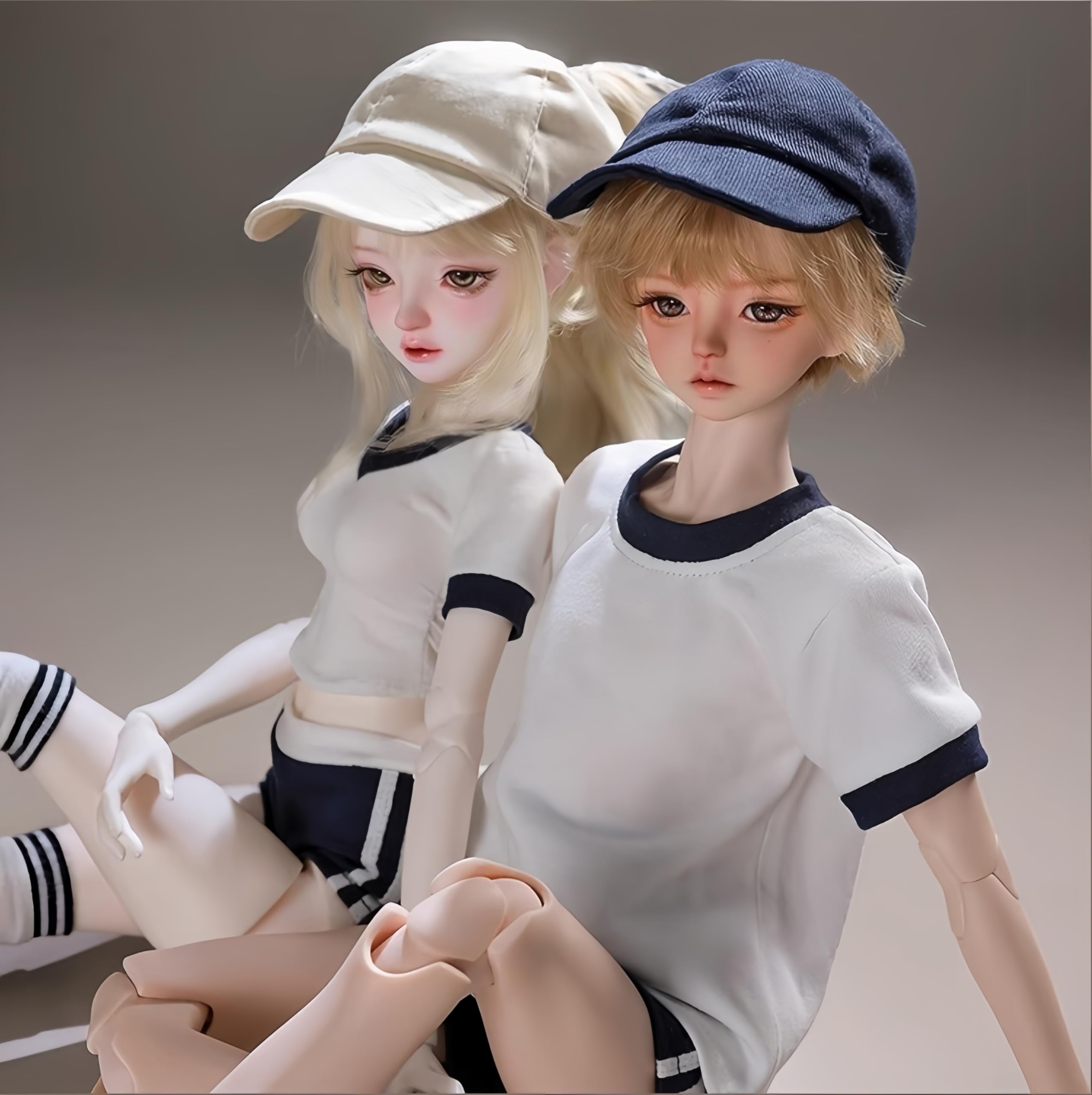 1/4 Bjd Doll Fashion Anime Ball Jointed Dolls Resin Action Figure Handmade Makeup,Casual sports Style for collecting (A)