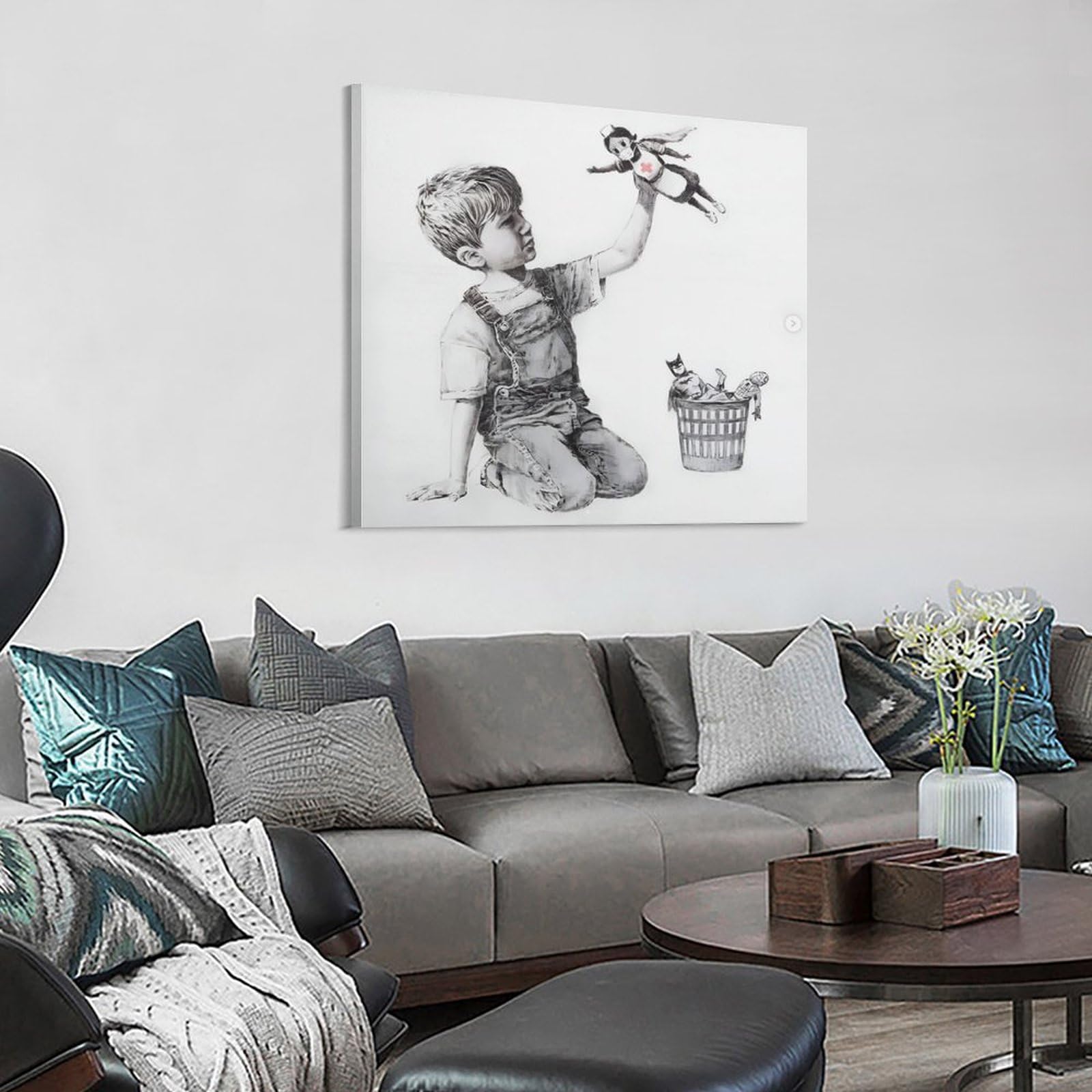 Amazon.co.jp: Banksy バンクシー ポスター キャンバス アートパネル