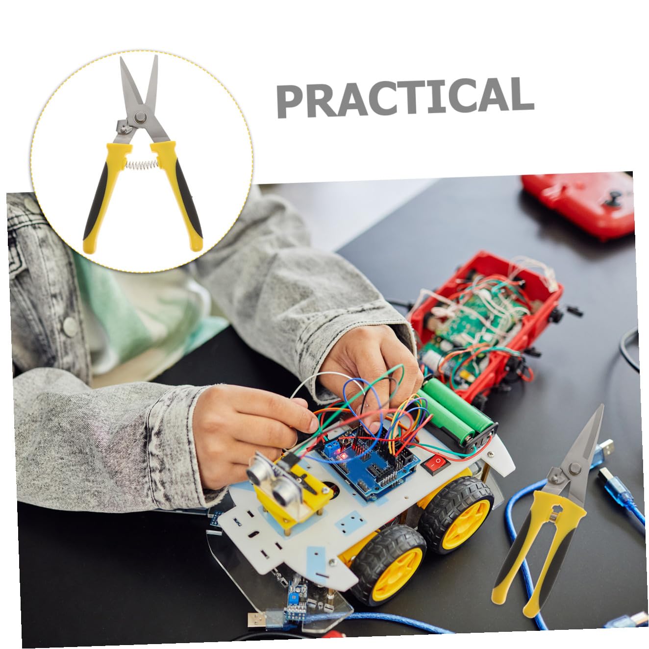 2 piezas Tijeras para Chapa Metal Inoxidable Resistentes con Bloqueo Seguridad para Mantenimiento Eléctrico y Corte Aluminio y Plástico Portátil