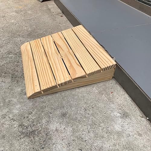 Rampas de umbral de madera para puertas, escalones de jardín, puerta de patio, rampas para sillas de ruedas con accesorios, rampa de entrada