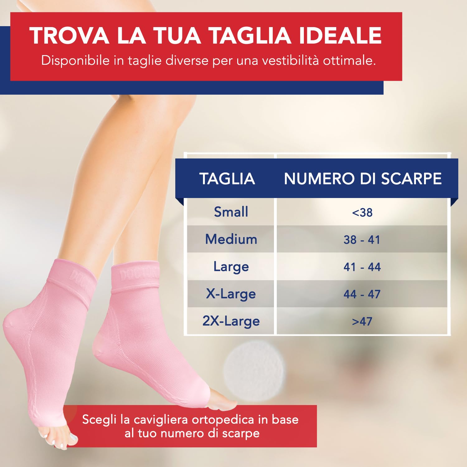 Cavigliera Ortopedica Ideata da Medici – Cavigliera Sportiva a Compressione per Distorsioni, Fascite Plantare o Dolore al Metatarso – Tutore Caviglia con Filamenti di Rame (Rosa, 1 Paio, Taglia M)