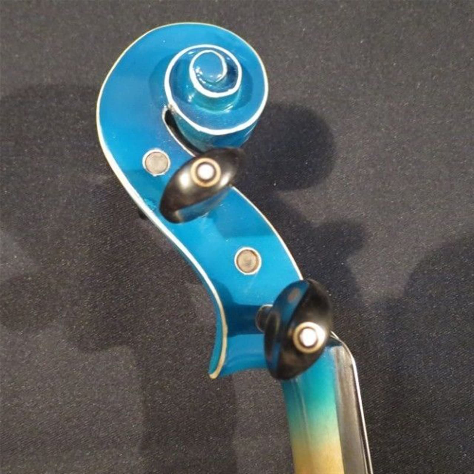 Strumento Musicale per Violino Acustico Elettrico 4/4 Fatto A Mano in Legno Massello Blu Top in Abete Fondo in Acero Violini per Studenti