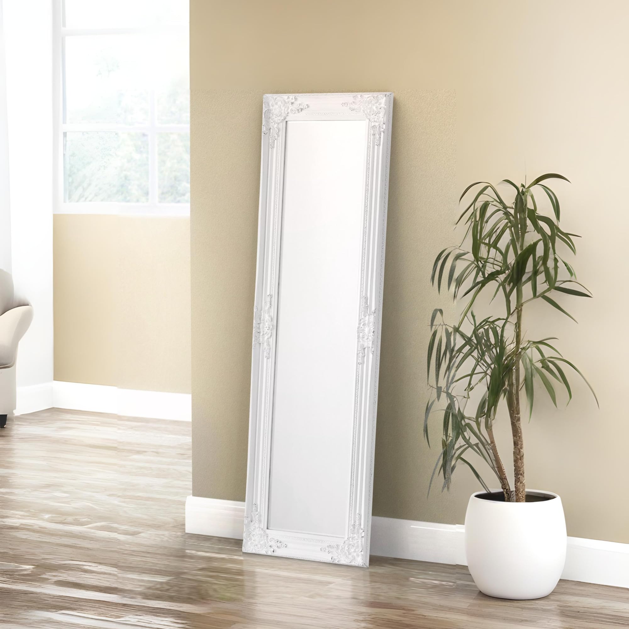 Julian Bowen Palais White Full Length Mirror