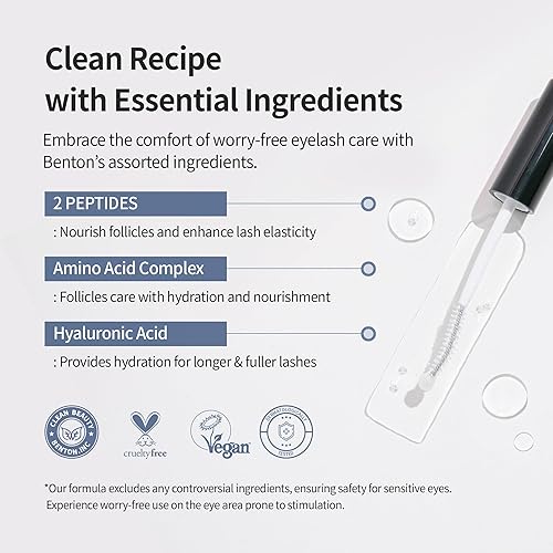 Miniatura 3 de Benton HONEST - Suero de pestañas 0.3 fl oz0.33 fl. oz.  Nutrición de pestañasComplejo de aminoácidosHialuronato de Sodio