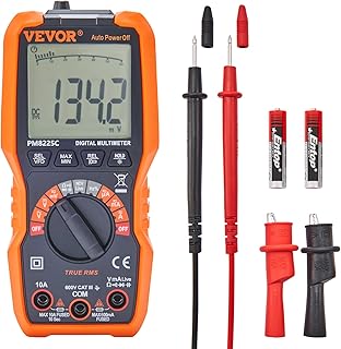 VEVOR Digital Multimeter, 4000 Counts, Multimeter Tester DC AC Voltmeter NCV, Ohm Volt Amp Tester with Test Probes for Voltage Current Resistance Capacitance Continuity Diode Duty Ratio Frequency TRMS