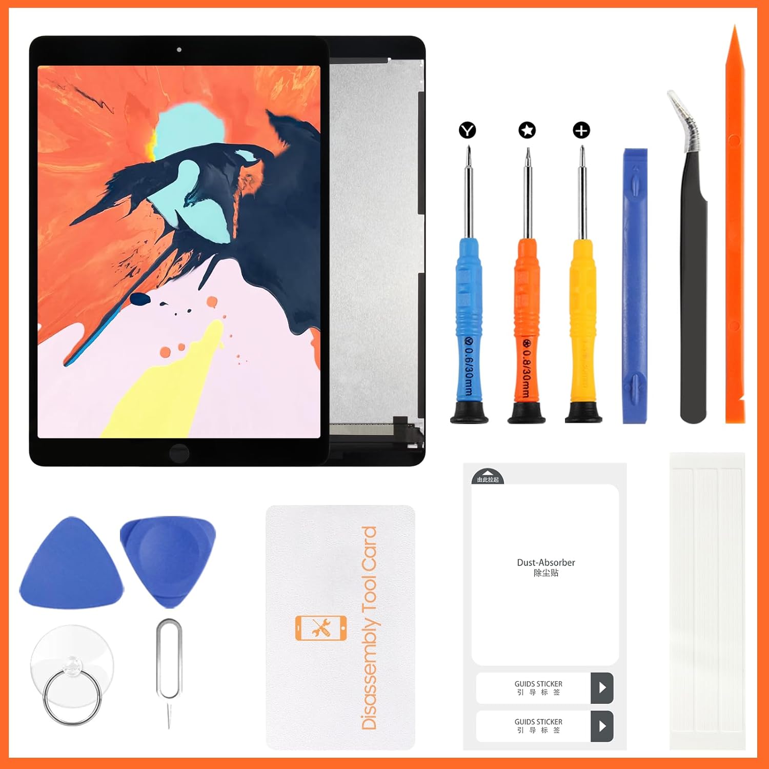 for iPad Air 3 2019 Screen Replacement 10.5 inch for iPad Air 2019 A2153 A2123 A2154 A2152 LCD Display Digitizer Assembly with Screen Protector+Tools (Black)