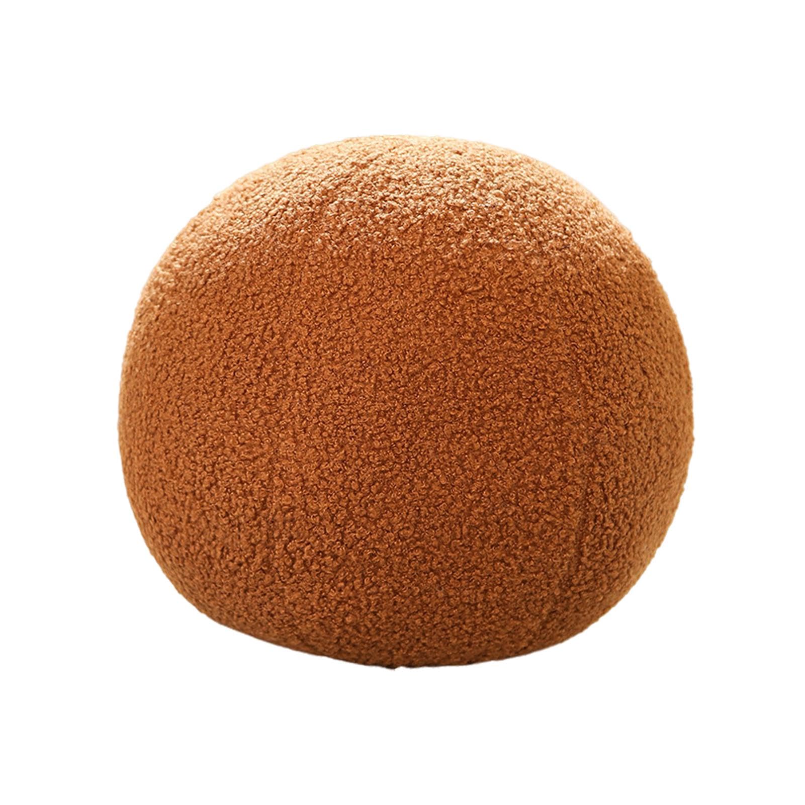 Coussin rond de 13 pouces doux et sphérique pour canapé