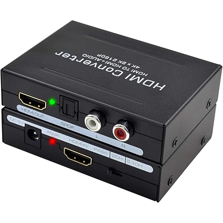Snxiwth Extracteur HDMI Audio 4K x 2K, Convertisseur HDMI vers HDM+ Optique SPDIF avec 3.5 mm Stéréo 5.1CH 2.1CH pour PS3 Xbox HD DVD PS4 Sky HD Plasma Blu-Ray Home Cinéma, Soutien 3D 4K