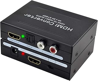Snxiwth Extracteur HDMI Audio 4K x 2K, Convertisseur HDMI vers HDM+ Optique SPDIF avec 3.5 mm Stéréo 5.1CH 2.1CH pour PS3 ...