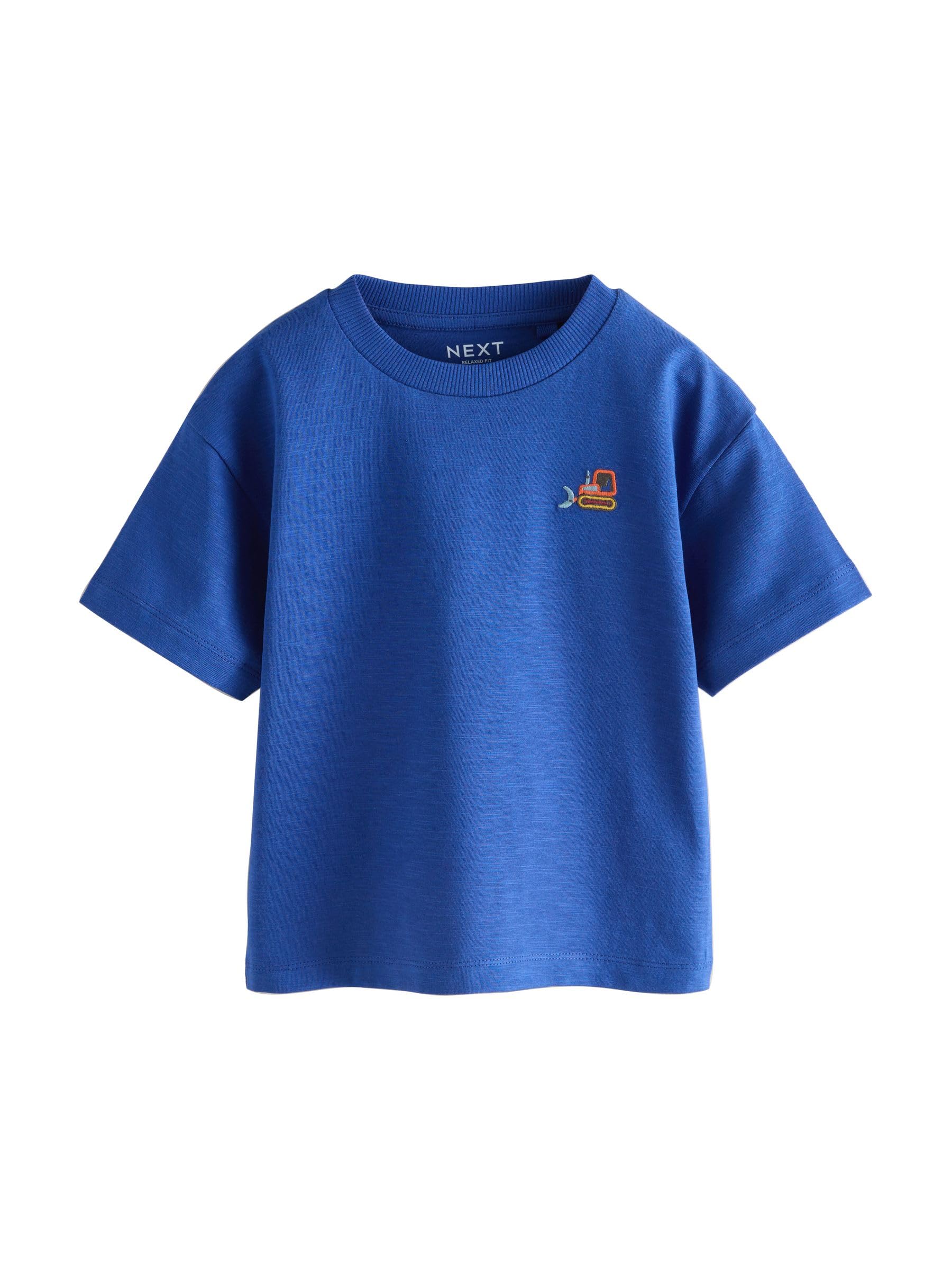 NEXT Garçon T-Shirt à Manches Courtes, Lot de 5 | Coupe standard, 100 % coton