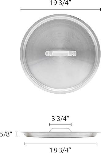 Miniatura 9 de Thunder Group Tapa de olla de aluminio, 60 cuartos de galón, color plateado