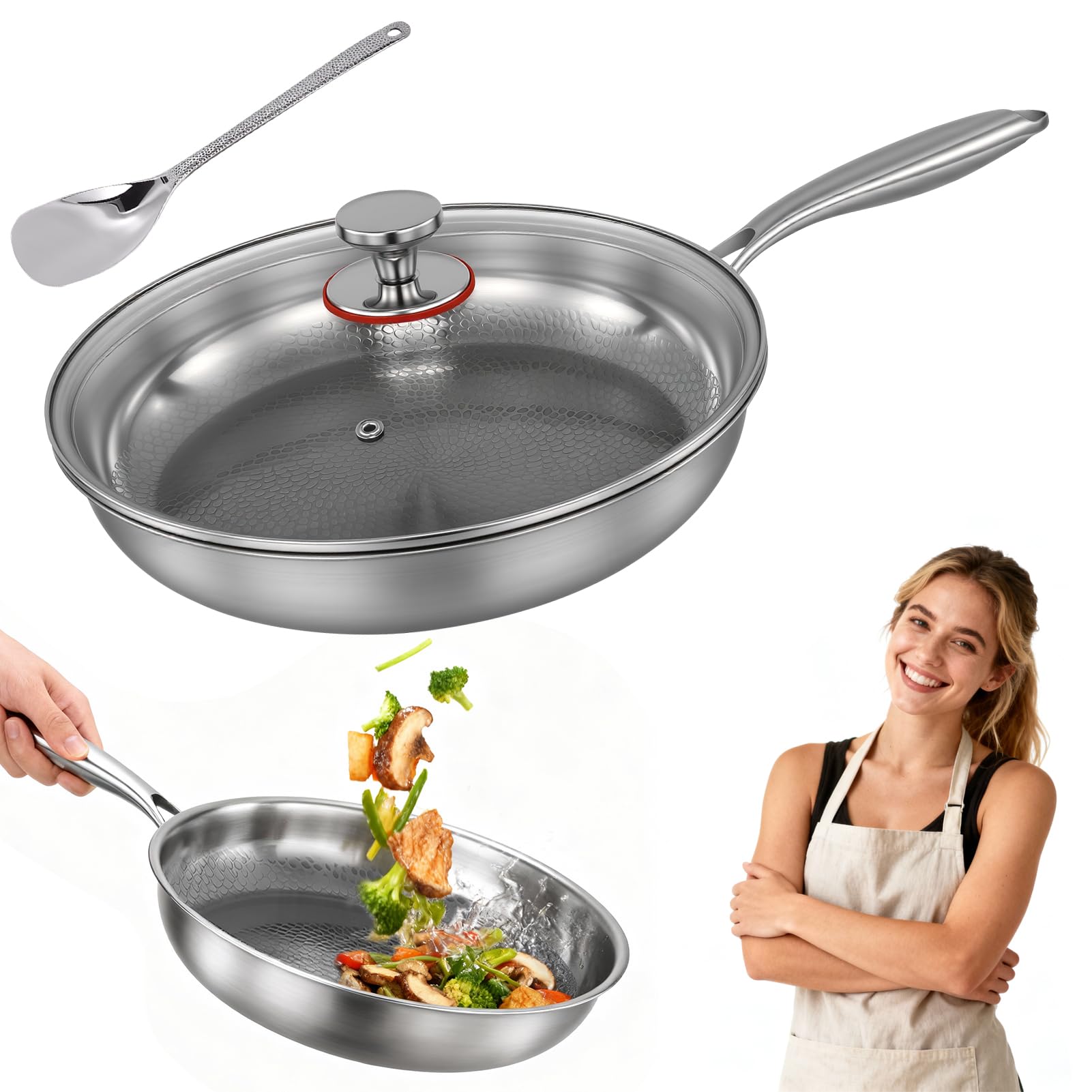 Photo 1 of Gugxiom Titanium Hammered Pan Pro with Lid (26cm/10.2in)