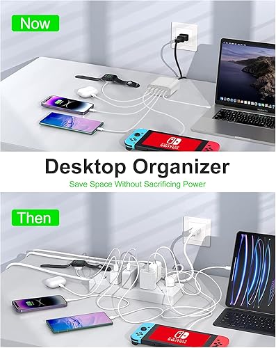 Miniatura 6 de Estación de carga rápida USB C de 155 W, cargador de pared USB C portátil y adaptador de corriente para MacBook Pro/Air Series, iPhone