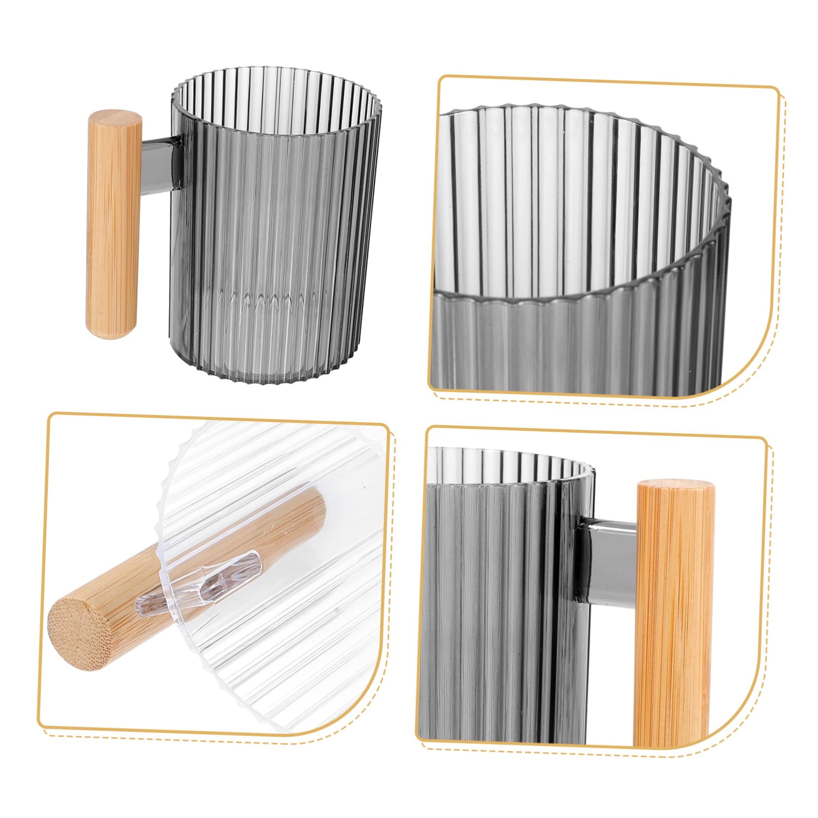 WOONEKY Toothbrush 4pcs Toothbrush Holder Cups Reusable Plastic Bathroom Tumbler for and Mouthwash