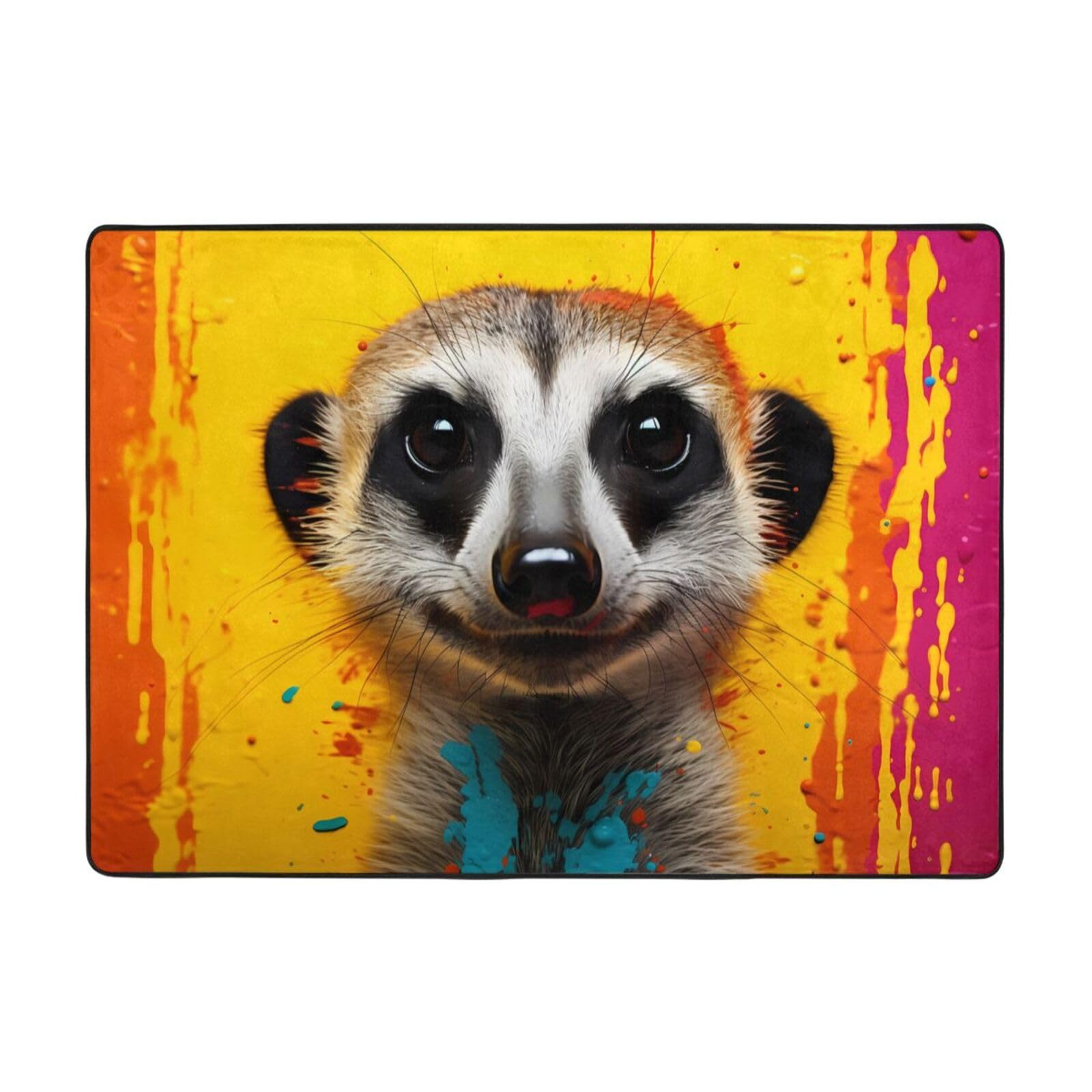 Tapis suricate en flanelle pour cocooning dans la chambre et le salon
