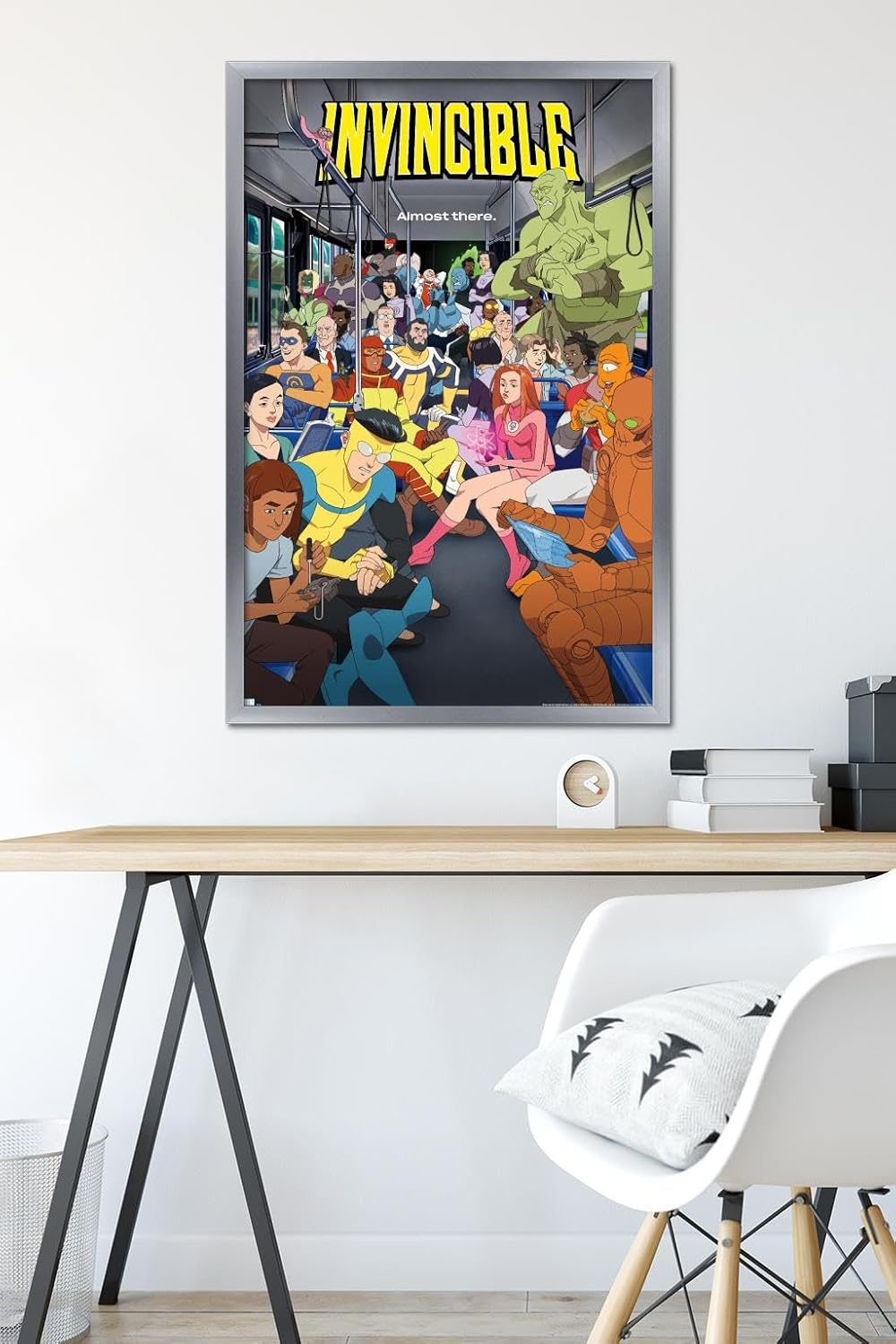 Invincible: Season 2 - Bus One Sheet Wall Poster, 34L" x 22.4W", Silver Framed Version
