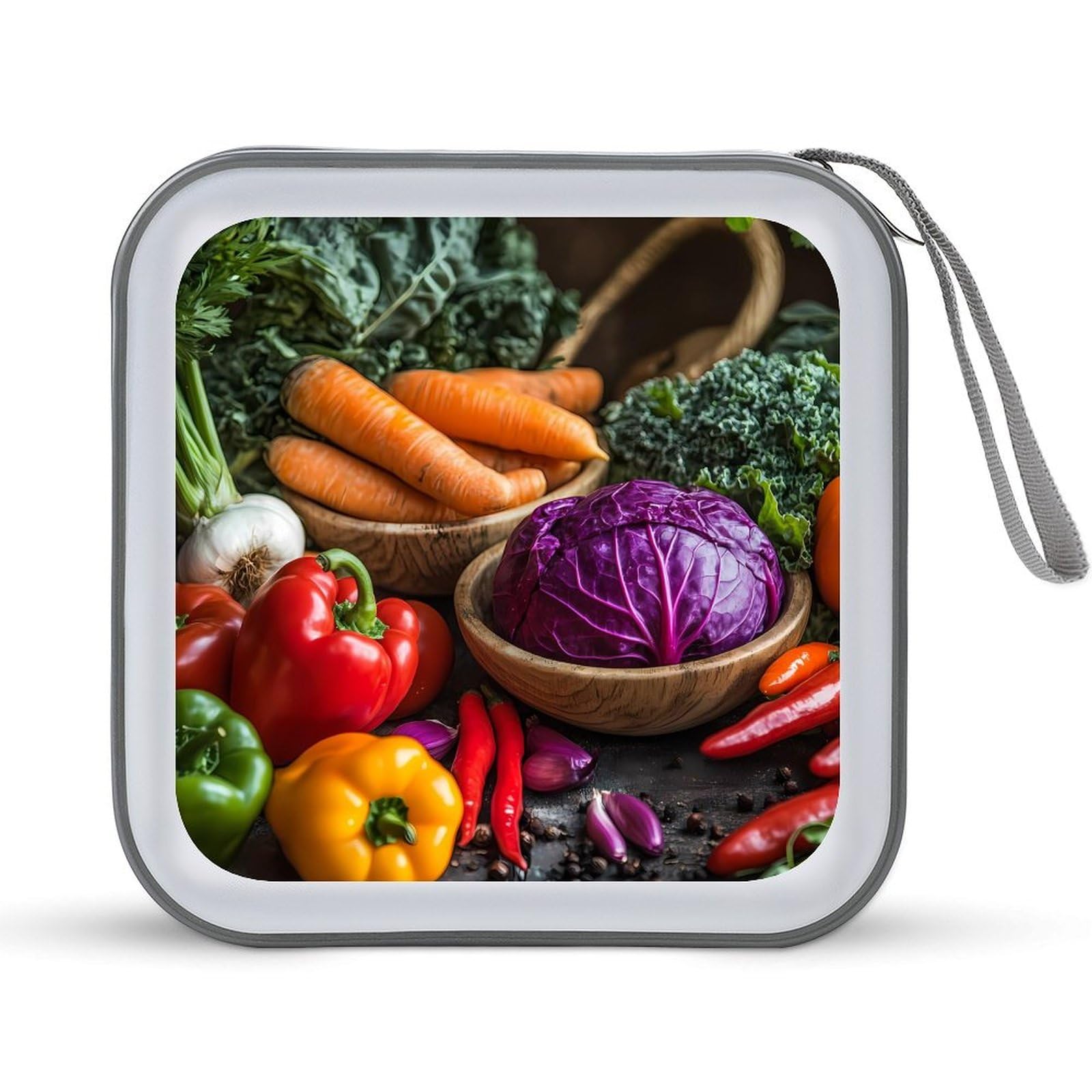 Root Crops Vegetables CD Case Plastic DVD Case Holder Wallet Disc Storage Organizer for Car Travel
