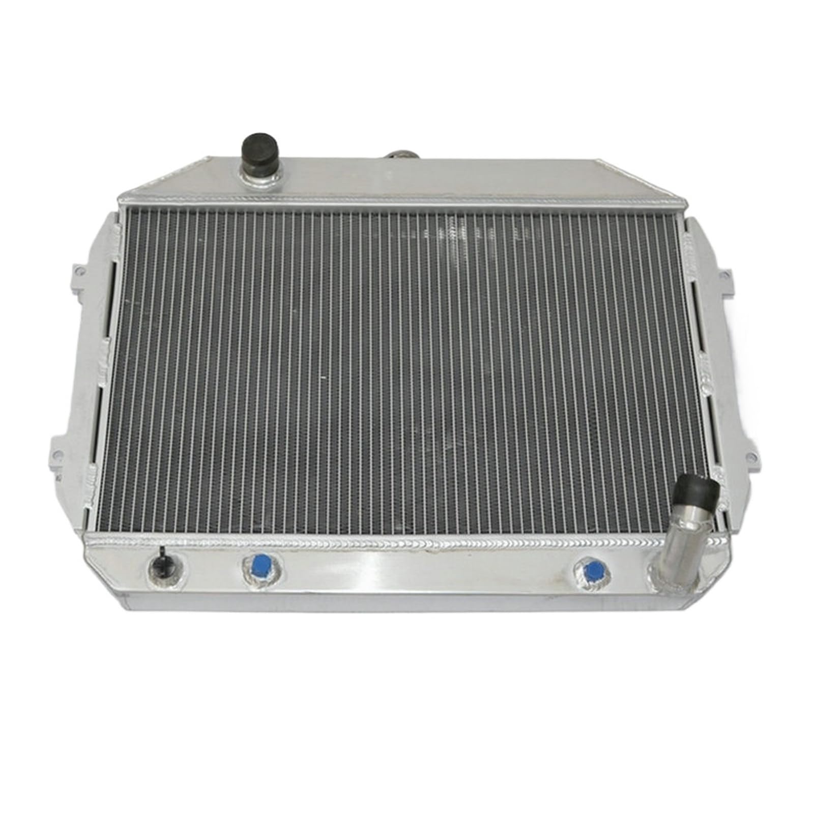 Radiador de aluminio 3 filas y 2 ventiladores compatibles con NISSAN Datsun 240Z/260Z AT/MT (1970-1975)
