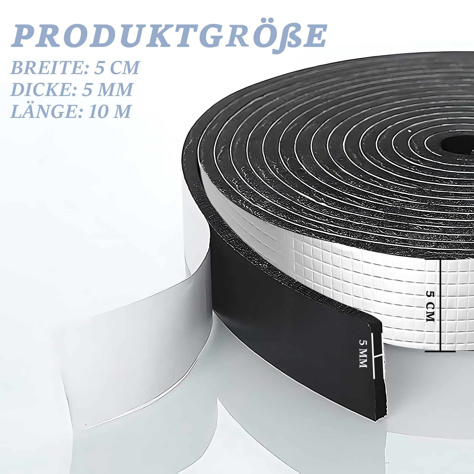 Lot de 2 rouleaux de film isolant autocollant pour tuyau d'extérieur, 20 m x 50 mm, kit d'isolation en mousse et feuille d'aluminium pour protection contre le gel en hiver, conservation de la