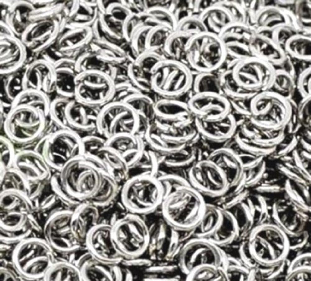 Libbyshouse 100 x 6mm Silver plated Jump Rings