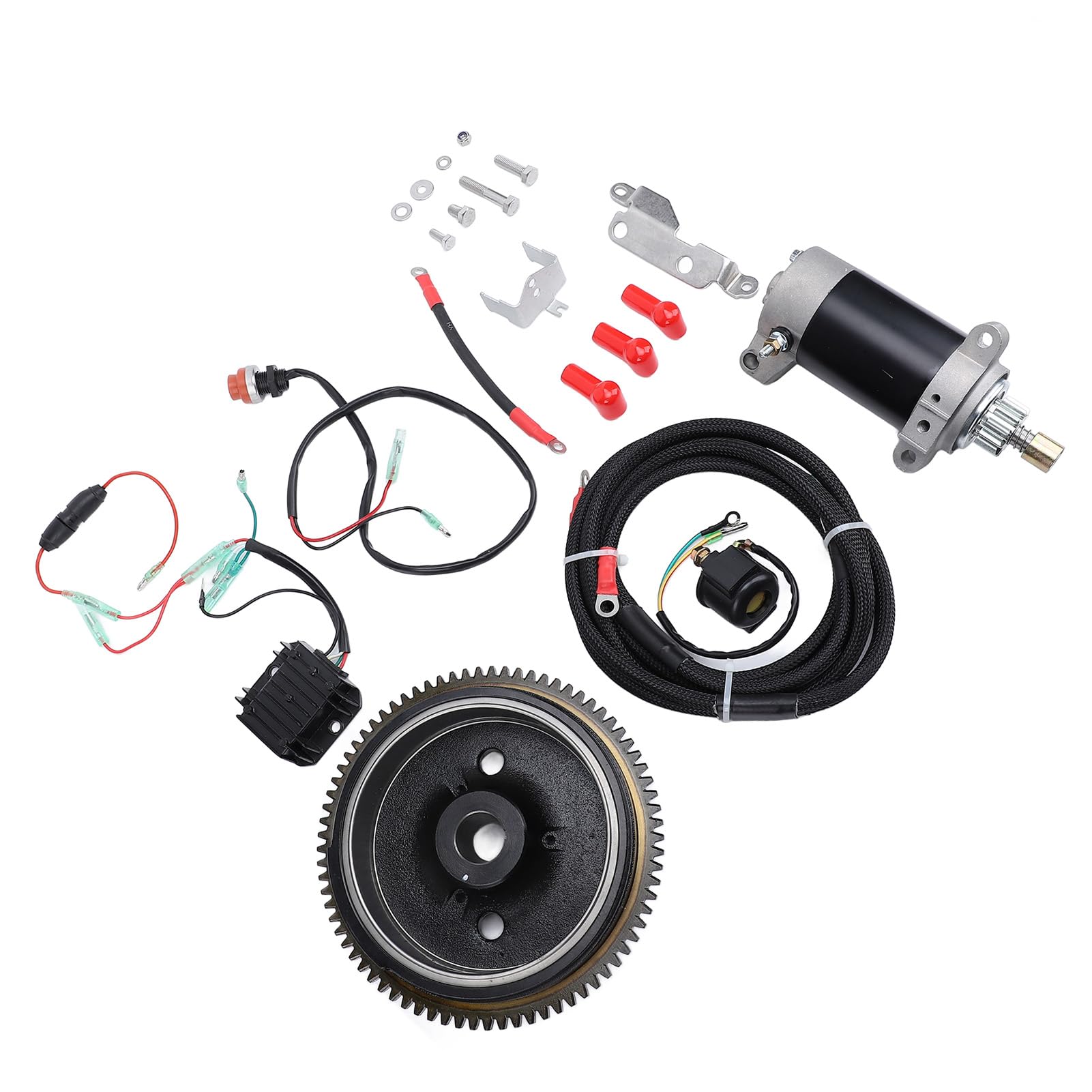 Kit di avviamento per motore fuoribordo Sostituzione professionale dell'avviamento del motore elettrico durevole per gli appassionati di da diporto con motore fuoribordo a 4
