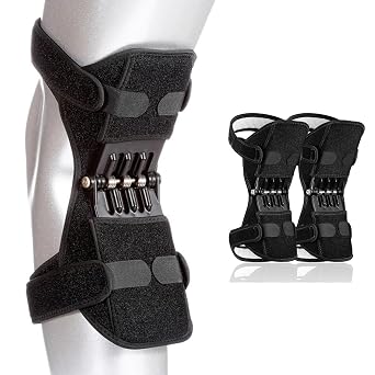 Joint Power Support Knee Brace with 4 Springs, Ergonomic Knee Stabilizer Pad, Inspired Lift Brace,Adjustable Knee Stabilizer Pads,Pain Relief 2 Pack