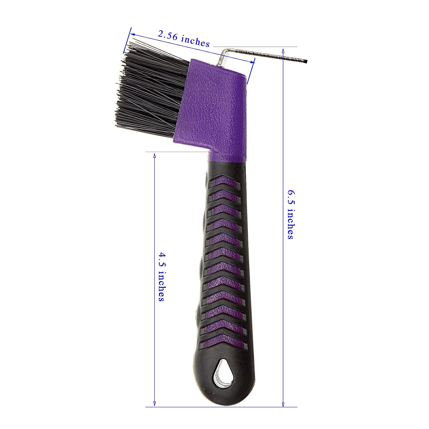 4Pcs Horse Hoof Pick Brushes, with Soft Touch Rubber Handle