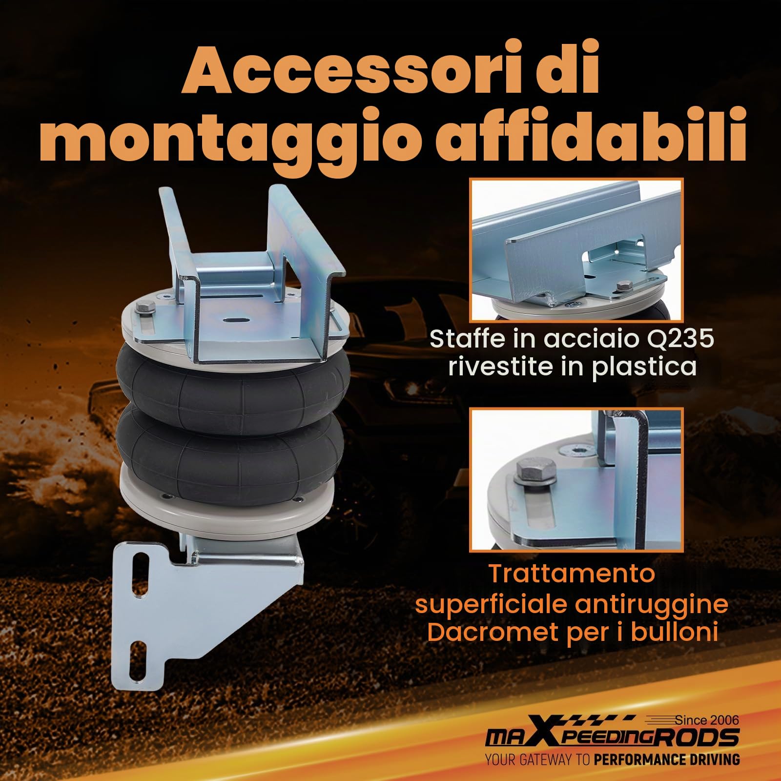 maXpeedingrods Sospensioni pneumatiche per Mercedes Benz Sprinter 2006-2020, carico massimo 4000 kg (trazione posteriore e trazione anteriore)