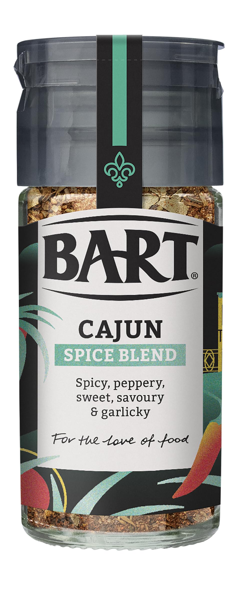 BART Cajun Spice Blend - Pack of 6 x 45g - Spicy & Peppery, Ideal for Adding Flavour to Meat (6x45g Jar)