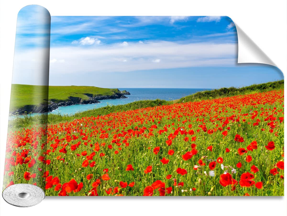 Papier Peint Coquelicots Tulup 152x104 cm Décoration Murale Moderne