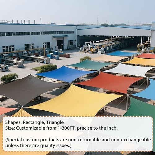 Miniatura 7 de Artpuch - Toldo tipo vela de 6.53 ozm, bloquea los rayos ultravioleta, ideal para el patio, jardín, instalaciones y actividades al aire libre (20 x