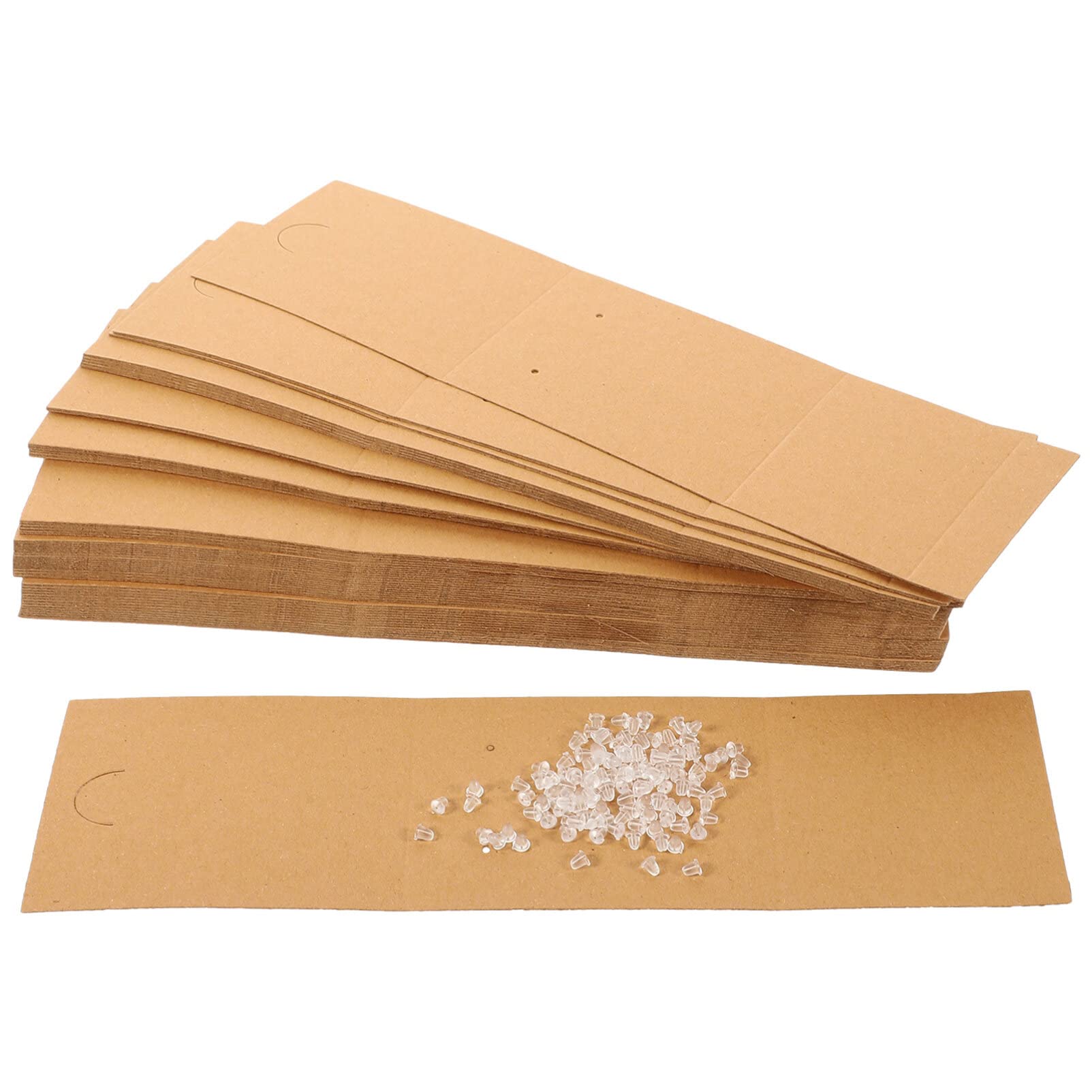 EXCEART Cartoncini Espositivi per Orecchini in Carta Kraft 100 Pezzi