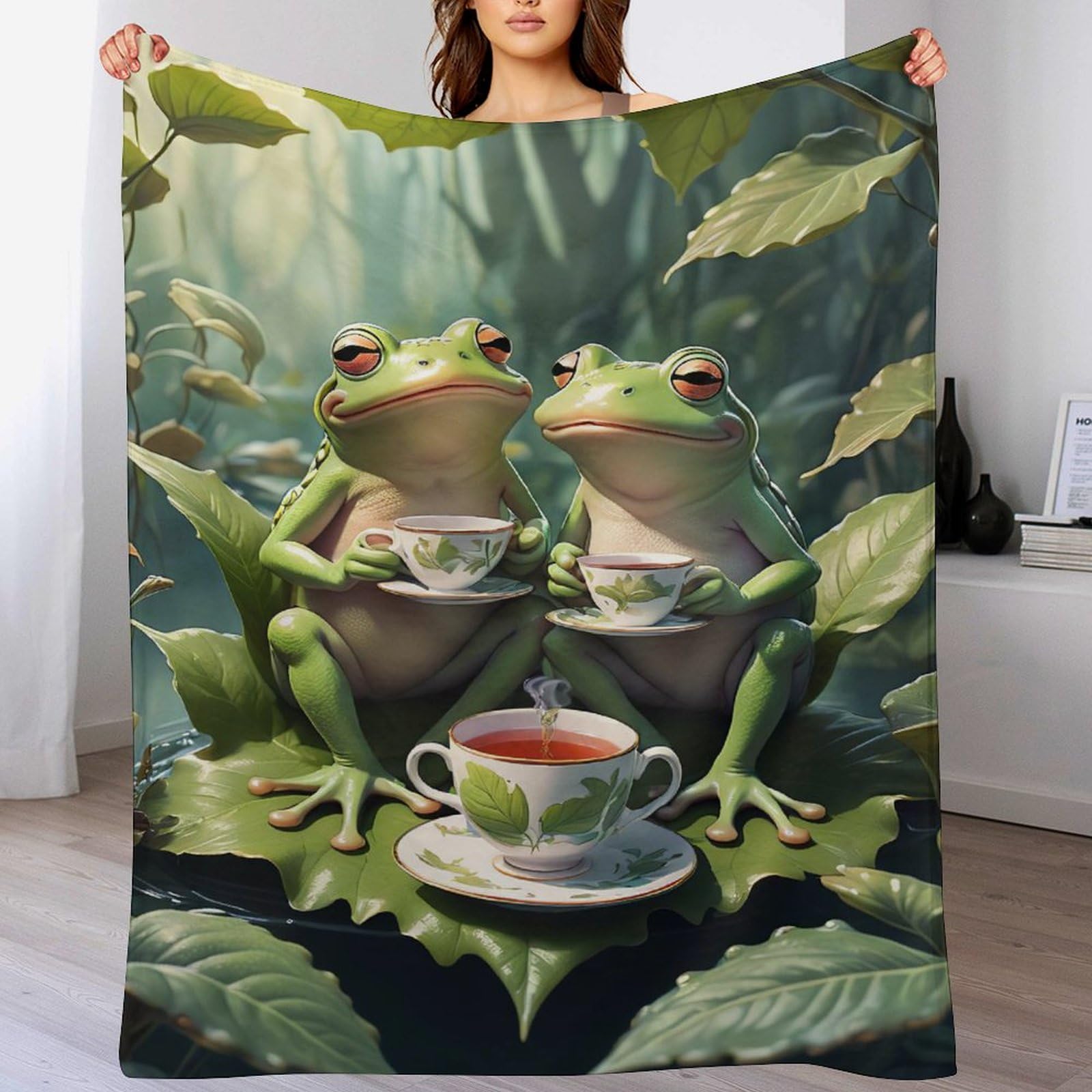 Couverture polaire grenouille douce pour des soirées cocooning chaleureuses