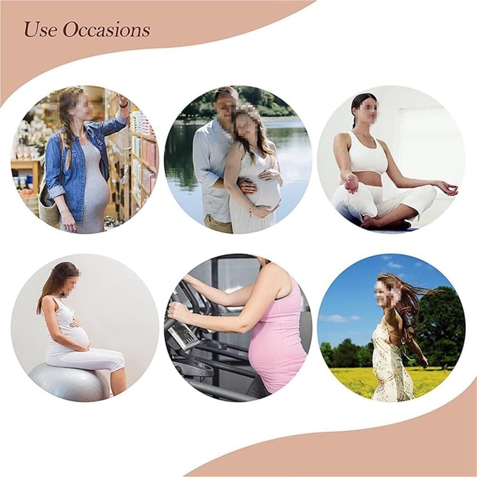 Pancera Gravidanza Supporto regolabile for fascia addominale premaman | Supporto for la schiena in gravidanza for alleviare il dolore alla vita pelvica dell'addome(Brown)