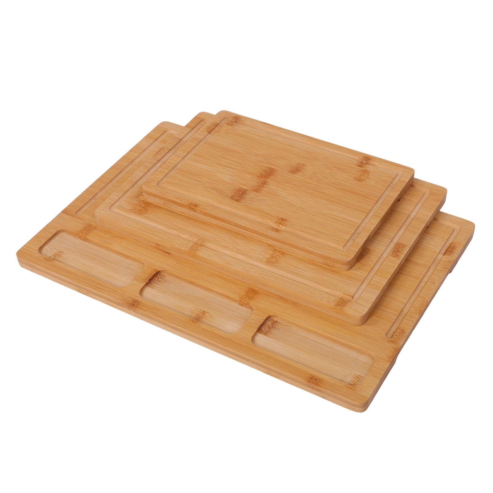 Juego de Tablas de Cortar con Ranuras, 3 Tamaños, 16 X 11 Pulgadas, 12,6 X 8,7 Pulgadas, 10 6,7, para Carne, Verduras, Frutas, Pan, Queso, Cocina, Barbacoa, Familia