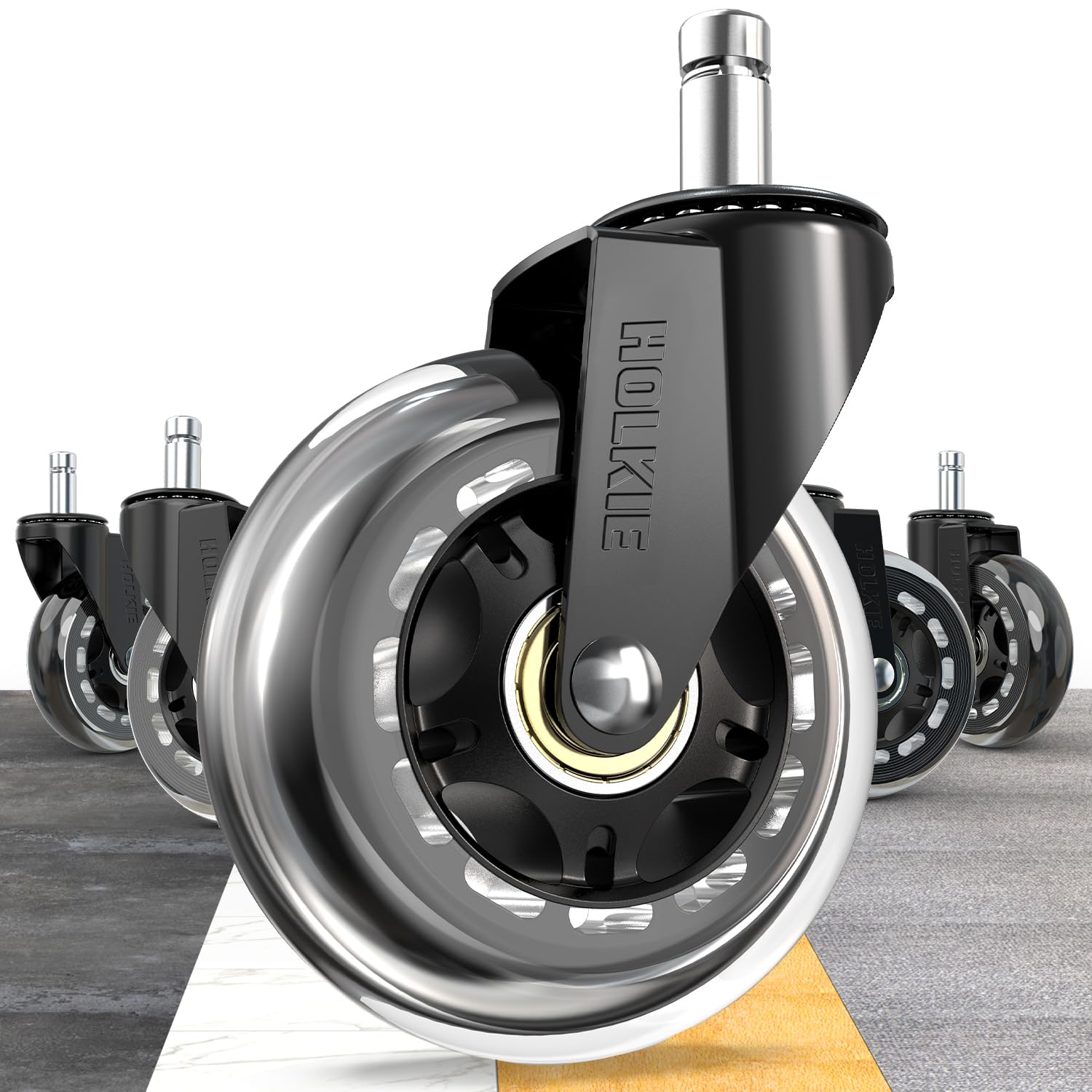 Office Chair Wheels 11x22mm Replacement Desk Chair Wheels for Hard Floor Casters Set of 5 Heavy Duty Wheel Replacement for Computer Gaming Chair