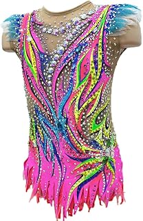 GICIR Rhythmic Gymnastics Leotards Women Girl Breathable Handmade Artistic Gymnastics Training Figure Skating Dress