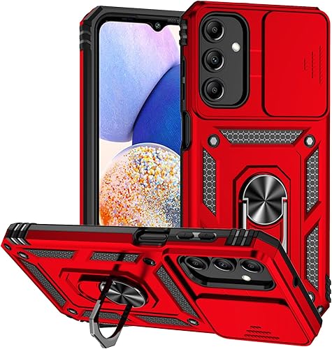 Miniatura 9 de SunStory Funda para Samsung Galaxy A15 5G con protector de pantalla HD, cubierta para cámara deslizante y soporte de anillo giratorio, grado